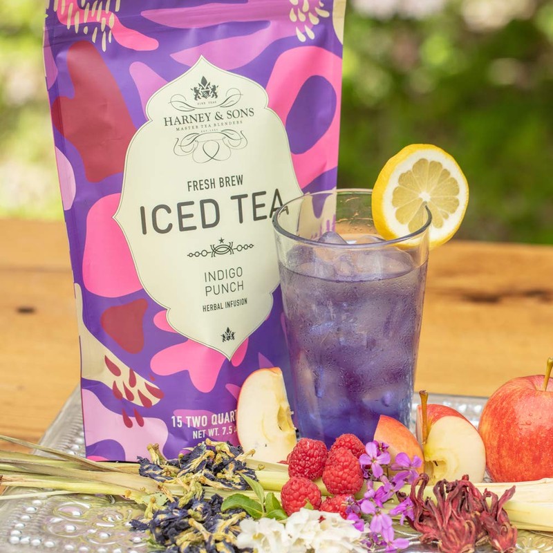 Harney & Sons Indigo Punch, Herbal Iced Tea, 15 Large