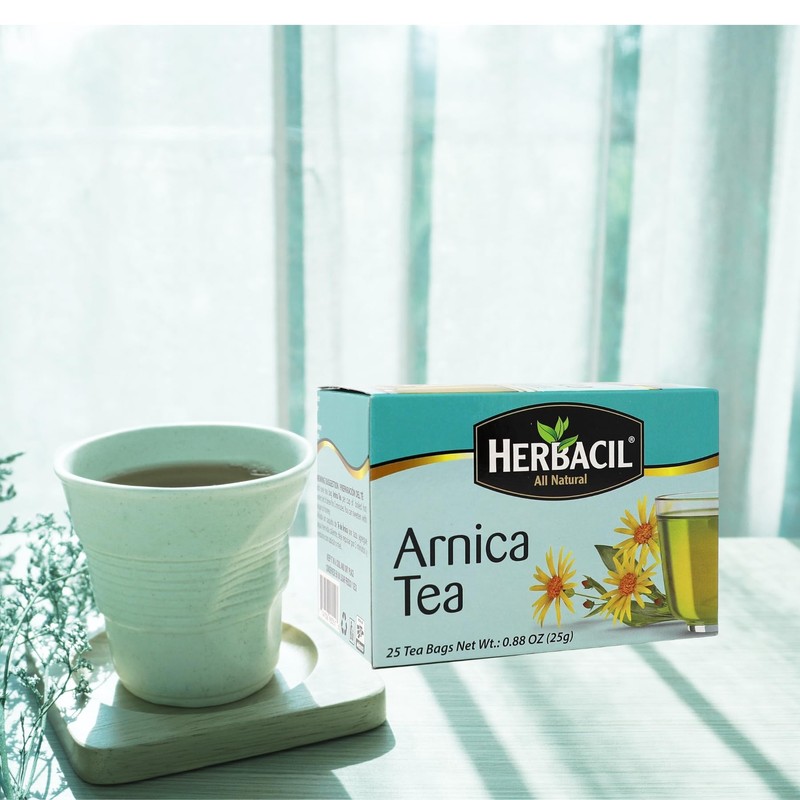 Herbacil Arnica Herbal Tea – Caffeine-Free Natural Remedy, 25 Tea