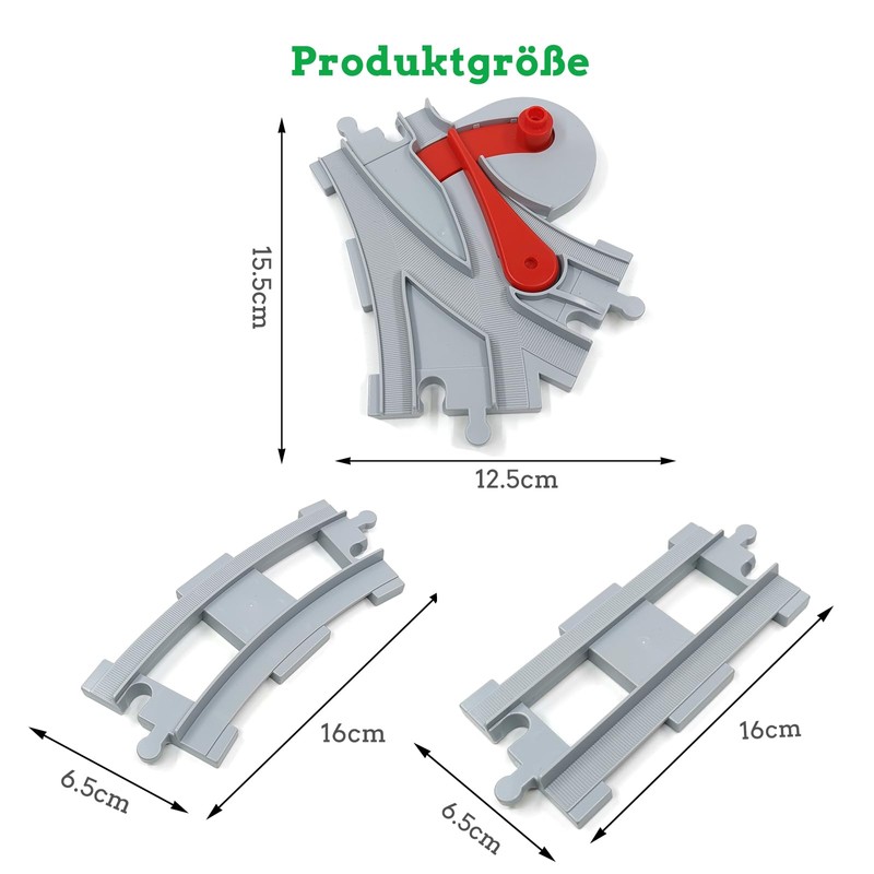 Cabeeskii Building Blocks Train Rails Set, Toy Railway Rails, Consisting