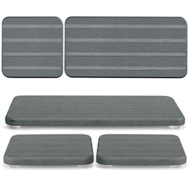 Gdsinstna 3PCS Water Absorbing Stone Tray for Sink,Stone Drying Tray,Diatomite,for Placing Kitchen and Bathroom Supplies,8 × 4inch and 4 × 4inch-Dark Gray