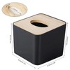 Wooden Tissue Box Holder, Small Square Paper Holder Box with