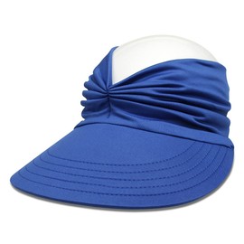 Sun Hats for Women Wide Brim Visor UV Protection Summer Beach Hat for Women Foldable Golf Hats (Blue)