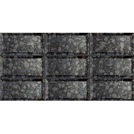 Daltile Lavaliere 3" x 6" Natural Stone Bevel Wall Tile in Polished Black Antique Mirror (40 PC per Carton) (4.84 SQFT per Carton)