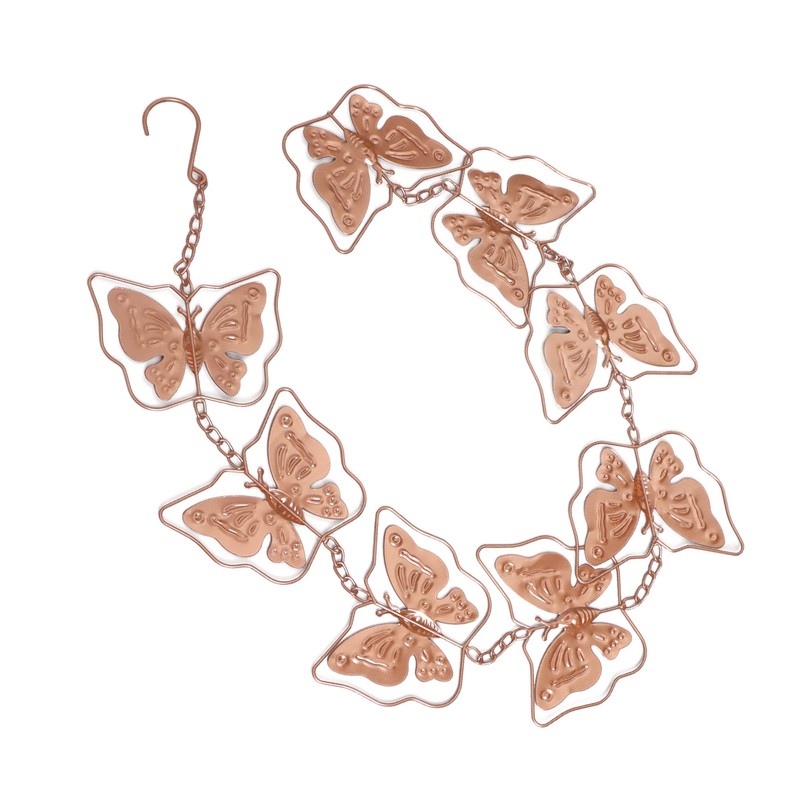 Butterfly Rain Chain Metal Outdoor Decorative Downspout Hanging Drainage Rain