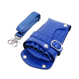 Ipetboom Leather Hair Scissor Belt Bag Waist Shoulder Pouch for Hairdressing Tools Durable Practical Scissor Holder for Salon Home Use Professional Design