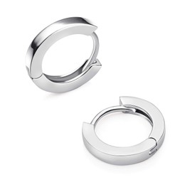 Small Silver Hoop Earrings for Women:14k White Gold Plated Hypoallergenic Tiny Cartilage Huggie Girls Ear Jewelry