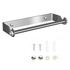 Kitchen Roll Holder Wall Roll Holder Stainless Steel Kitchen Roll Holder Wall Mounted Kitchen Towel Holder Hanging Holder for Kitchen, Kitchen Cabinet, Bathroom Cabinet