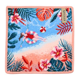 Faylor Handkerchief Hand Towel, Ladies, Playa Tropical Apricot, 9.8 x 9.8 inches (25 x 25 cm)