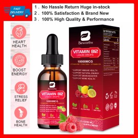 Extra Strength Vitamin B12 Liquid Vit B 12 Drops Energy Booster Methylcobalami<wbr/>n