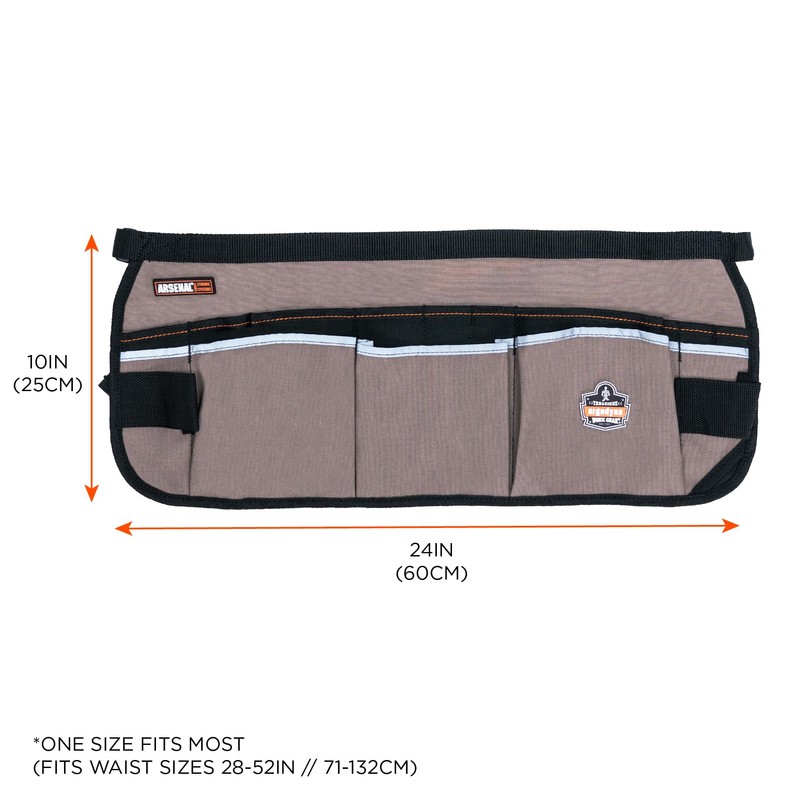 Ergodyne Arsenal 5706 Canvas Waist Tool Apron with 13 Pockets,