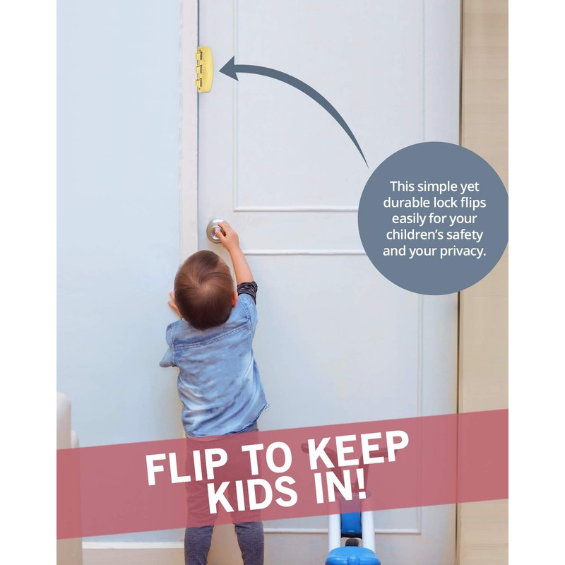 Jack N’ Drill Flip Action Door Lock (6 Pack)- Reversible