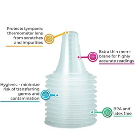 400 Pack Ear Thermometer Probe Covers, Disposable Refill Lens Filters Caps Compatible for All B raun Models Digital Thermometers Sleeve