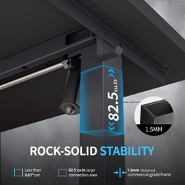 BIZUM Electric Standing Desk, 55" x 24" Height Adjustable Desk, Black Sit to Stand Desk Memory Gaming Computer Workstation for Home Office