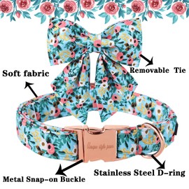 Unique style paws Dog Collar Bow tie Collar Adjustable Collars for Dogs and Cats Small Medium Large