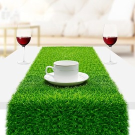 Grass Table Runner, 12" x 36" Easter Table Runner, Easte-Table- Decorations-Indoor, Fake Grass Decor: No Shedding & No Mess, Turf Table Tunner for Easter, Golf, Football, Birthday, Wedding Parties