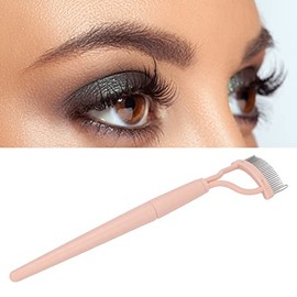 Peine para Pestañas, Herramienta Separadora de Pestañas para Maquillaje, Mini Rosa Plegable para Viajar