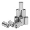 10Pcs Coupling Nut Round Rod Connector Female Thread 304 Stainless