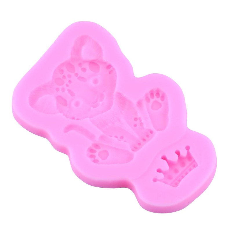 MIYAHOUSE Safari Animal Fondant Mold Giraffe Lion Silicone Molds Set