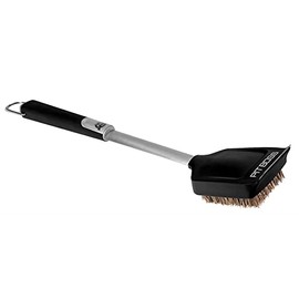 Pit Boss Grills Soft Touch Palmyra Head Brush, Black/Silver