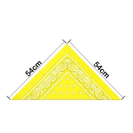 WedDecor Yellow Bandana For Men Women Cotton Unisex Paisley Head Scarf Wide Headband Fashion Accessory for Riding, Motorcycling, Hiking, Fishing, Outdoor Activities, 54cm