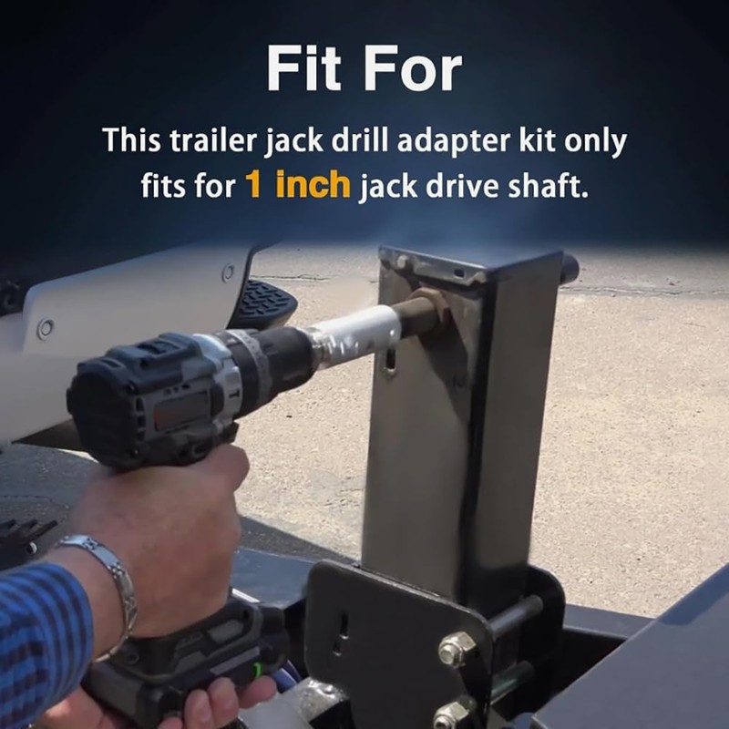 DSkoiph Trailer Jack Drill Adapter Kit with 1/2 in Socket