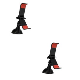 jojofuny 2pcs Rotatable Car Phone Mount with Strong Cup Windshield Holder for All Smartphones Easy to Install Detachable Clip Black