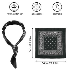 3 Stück Bandanas Schals Halstücher Manschetten Cashew Turban Designs Taschentücher Neuheit Druck Kopfbedeckung Herren Damen Unisex Erwachsene und Kinder 54 x 54 cm