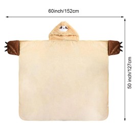 Sloth Wearable Hooded Blanket, Fuzzy Warm Cozy Blanket Hooded Oversized Soft Hooded Blanket Birthday Gift for Women Christmas Valentines Day Gifts for Mom