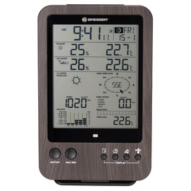Bresser Additional Base Station for 7002513 Wireless Weather Station 5-in-1 Weather Centre, Wood Effect