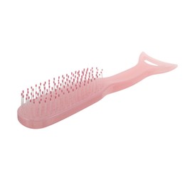 Baluue Mermaid Detangler Hair Brush with Slip Handle Dual Use Styling Tool for Curly Wavy Hair Chic Scalp Massage Comb Vibrant Pink for Adults