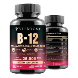 Vitboost Complejo Vitamina B12 25000 Mcg 60 Cápsulas N/a