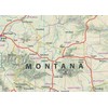 Montana Physical Map - 16.5 x 26.5 Inches - Paper