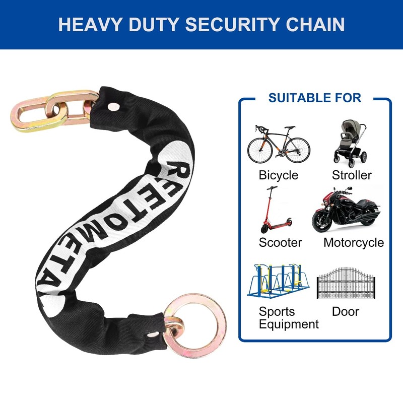 REETOMETAL Heavy Duty Security Chain, 2-Pack 2FT x 3/8" (9mm)
