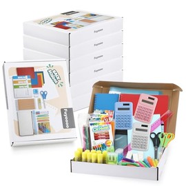Fuyoooo 6 Sets Back to School Supplies Box School Supply Kit Grades K-5 Kindergarten Essentials Bulk for Elementary Students