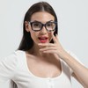 DXYXYO Reading Glasses 4.0 Women Blue Light Blocking Oversized Square