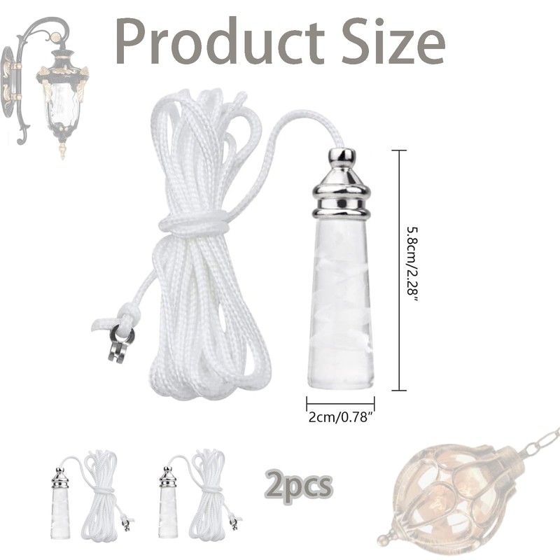 wodehaainiyibeizi 2Pcs 150cm Cord Connector for Bathroom Toilet Light Ceiling