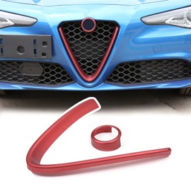 LLKUANG Front Grille Decoration Frame Cover Compatible with Alfa Romeo Giulia 2017-2020 Car Exterior Accessories (NOT FIT Quadrifoglio!!!)