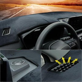 BEERTE Dashboard Cover Mat Fit for Honda CR-V 2023 2024 2025 Upgrade Flannel Dash Cover CRV Car Black Dash Cover Sunshade Glare UV Rays Protector(Without HUD)