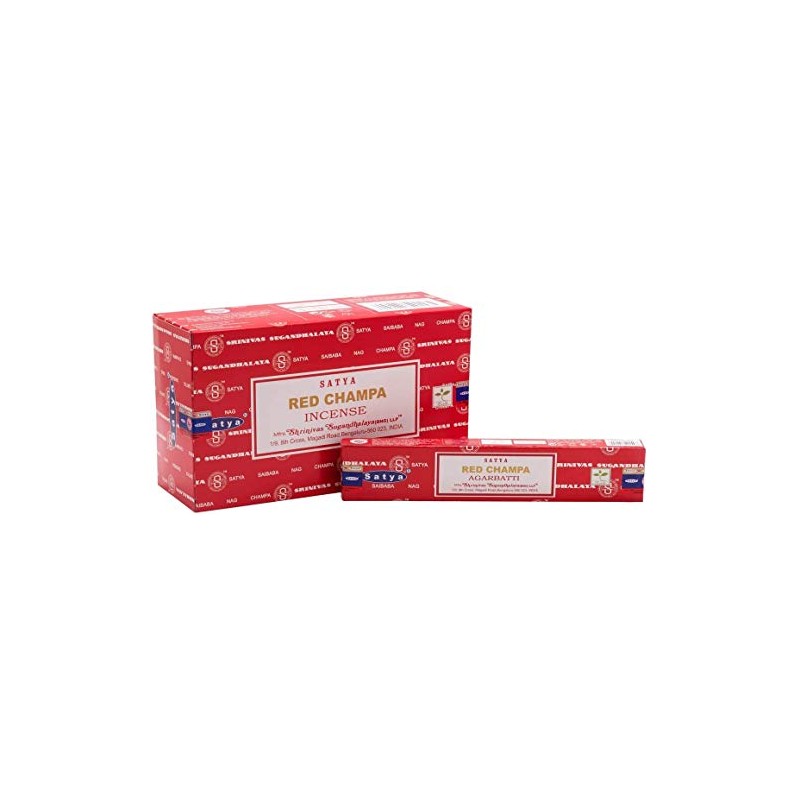 3 X Red Champa Satya Incense Sticks with JRose Incense