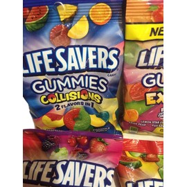 Lifesavers Gummies, Collisions, Wild Berries, Original & Exotics 7oz, 4 Bags by Life Savers