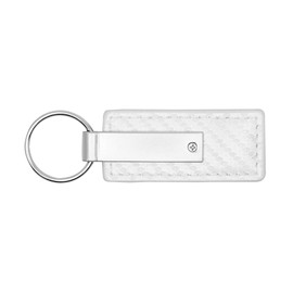 Au-TOMOTIVE GOLD Carbon Fiber Rectangular Leather Key Chain for Acura (White)
