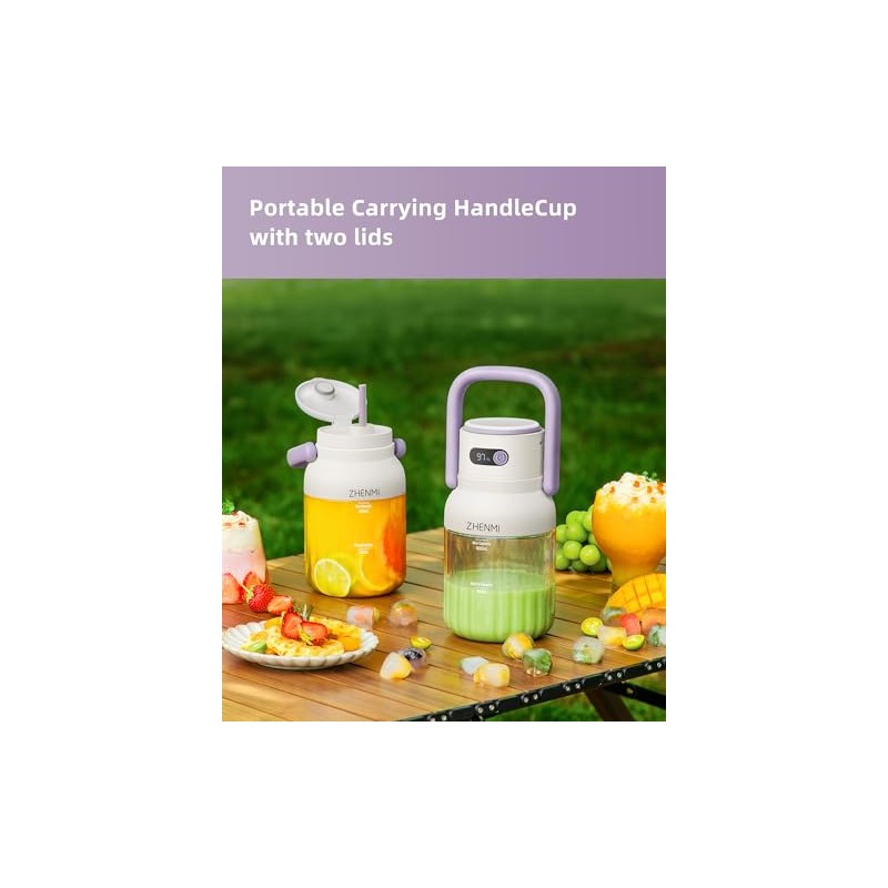ZHENMI Portable Blender - On-the-Go Smoothie Maker