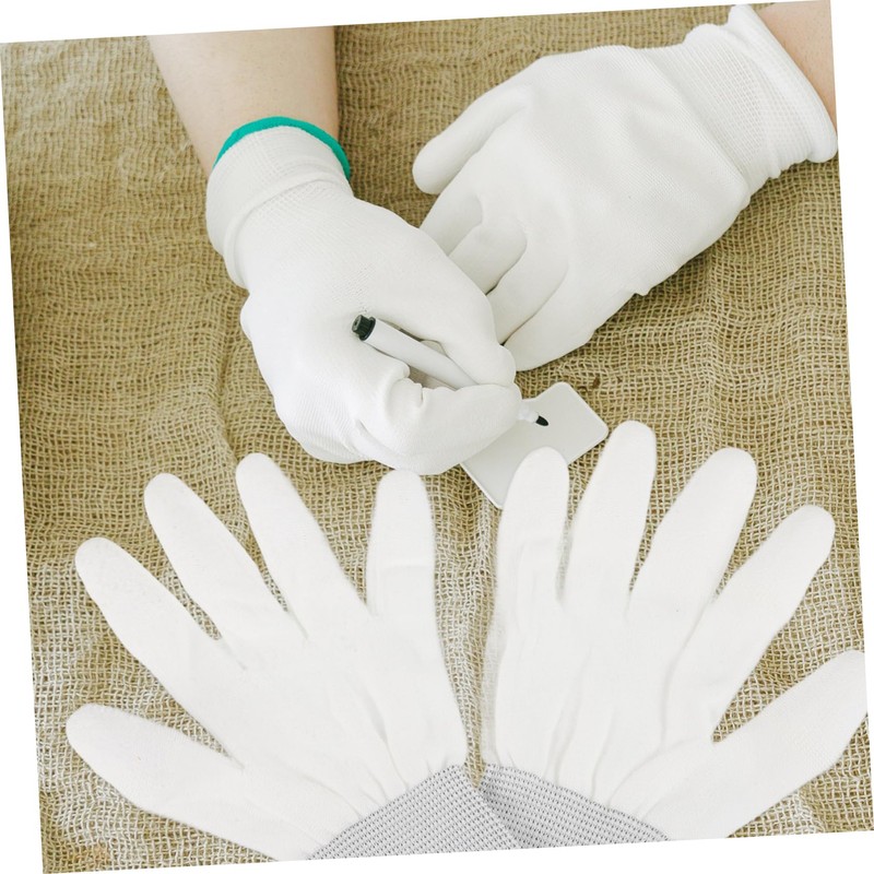 Mobestech 12Pairs PU Coated Gloves Antistatic Nylon Construction Grey Antiskid