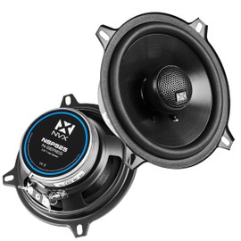 NVX® NSP525 5.25" Car Speakers, 480W Max, 160W RMS, 2-Way Coaxial w/Silk Dome Tweeters & Built-in X-Overs, Easy to Install in Cars/Trucks/Doors (Pair)