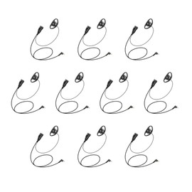Arrowmax 10 Packs AEH2500-M1 D-Shape Style Earpiece PTT Compatible with Motorola CP200D CP100D R2 DEP450 BPR40D CP200 CP185 BPR40 Yaesu FT-65 FT-25 FT-4X/V XiR P3688