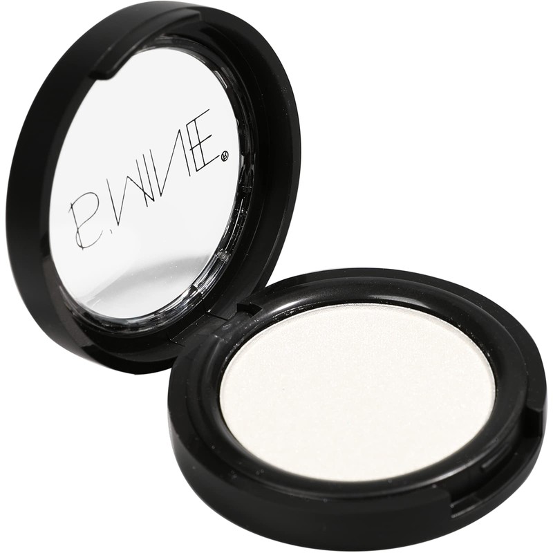 ISMINE Single Eyeshadow Powder Palette Shimmer Pearl White, High Pigment,