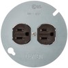 Leviton 15 Amp 125 Volt, Duplex Receptacle, with 4" Metal
