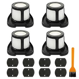 2284W Filter Compatible with Bissell Pet Hair Eraser Hand Vacuum 2284W, 2390, 2389, 2390A, Replace Parts for 1614212, 1614203, 1614204, Pack 4 Filter and 8 Foam Filter