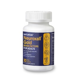 Neuroxall Gold Brain Factors for Adults - Cognitive & Mental Wellness Support with Vitamin B6, Astaxanthin, Ginkgo Biloba, Ashwagandha & Turmeric & - 30 Vegan Capsules, 30 Day Supply