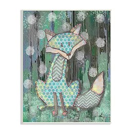 Stupell Home Décor Distressed Woodland Fox Canvas Wall Art, 10 x 15, Multi-Color